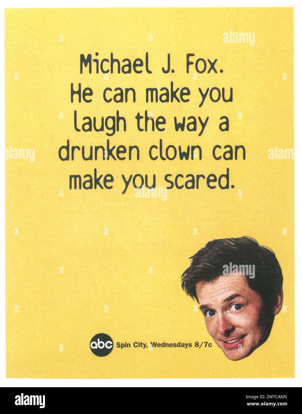 1997 Spin City TV-Show auf ABC mit Michael J Fox Ad Stockfoto