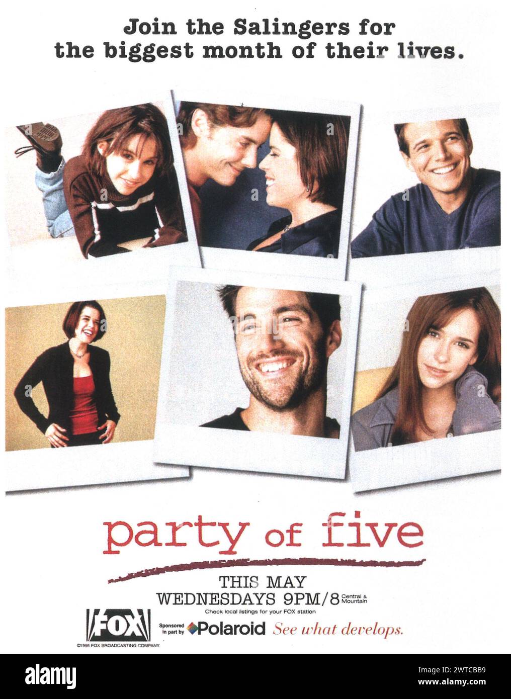 1998 Party of Five TV-Show auf Fox-Werbespot Stockfoto