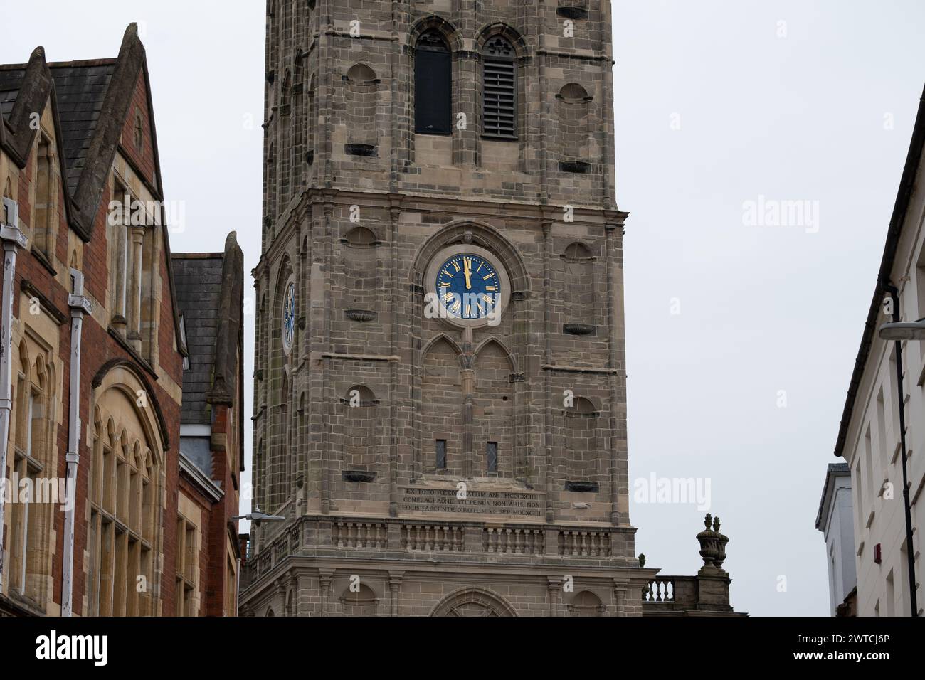 St. Mary's Church Tower nach der Restaurierung, Warwick, Großbritannien. 2024 Stockfoto
