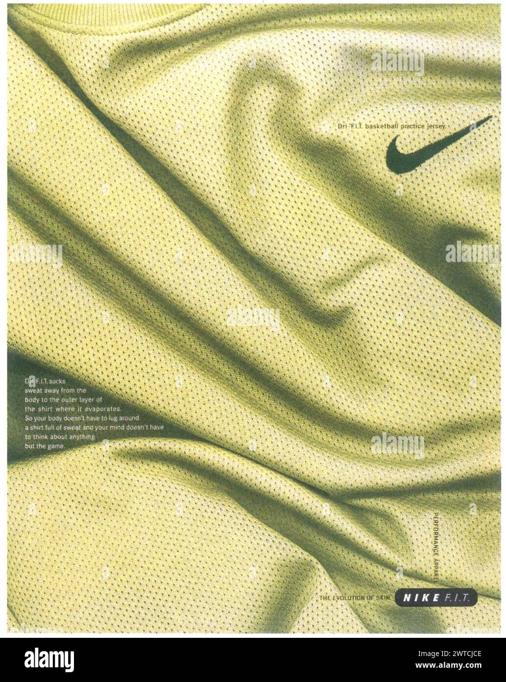 1998 Werbespot für Nike F.I.T. Bekleidung Stockfoto