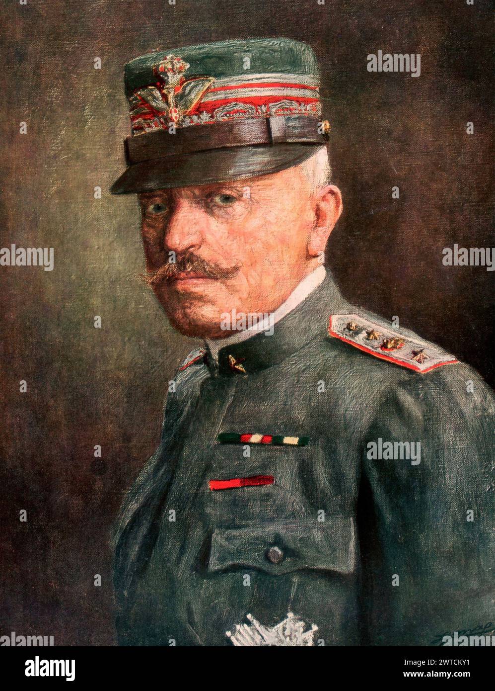 LUIGI CADORNA (1850-1.928) Stabschef der italienischen Armee während des Ersten Weltkriegs. Stockfoto