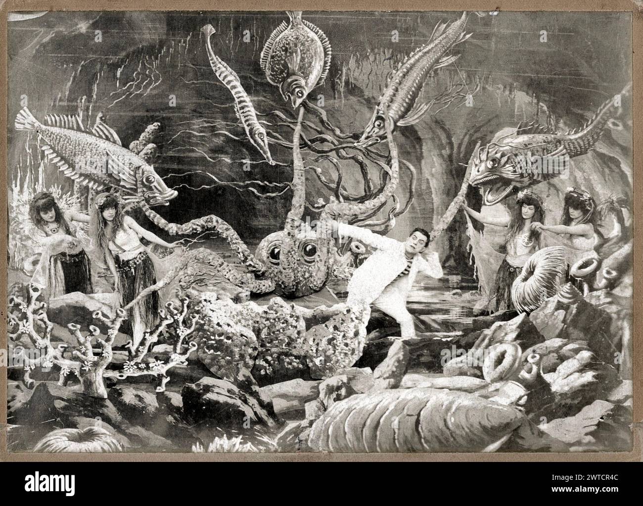 Produktion noch für Georges Melies Film Under the Sea aus dem Jahr 1907 Stockfoto