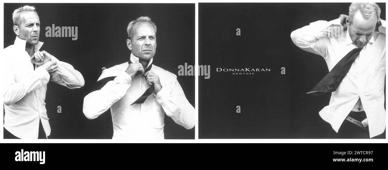 1996 Donna Karan Werbespot mit Bruce Willis Stockfoto