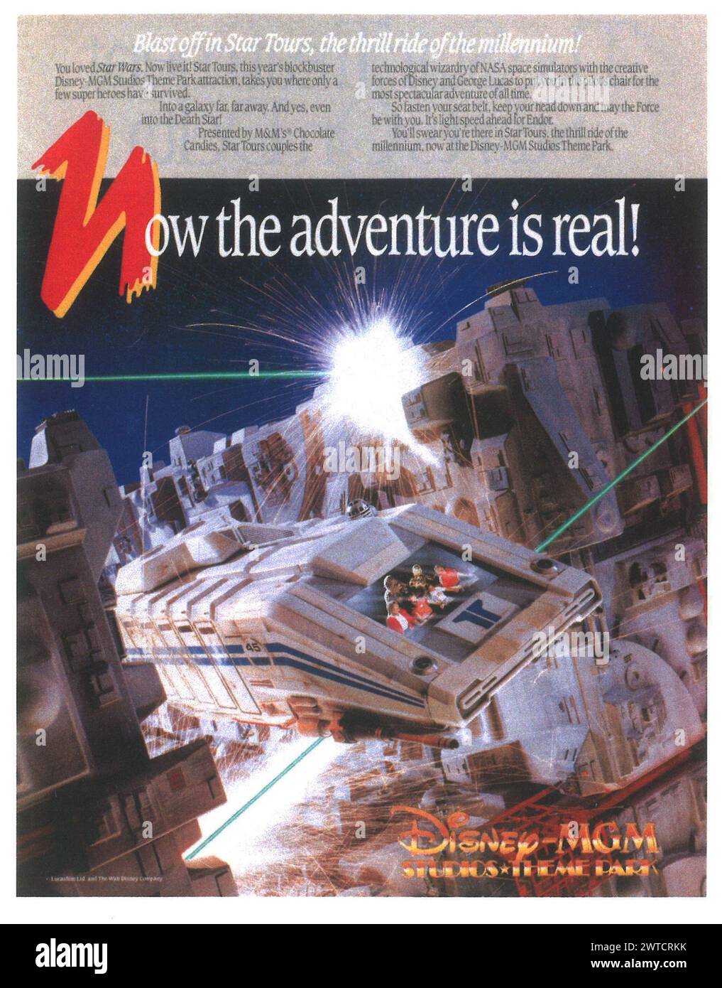 1990 Disney's-MGM Studio Theme Park Attraktion Ad Stockfoto