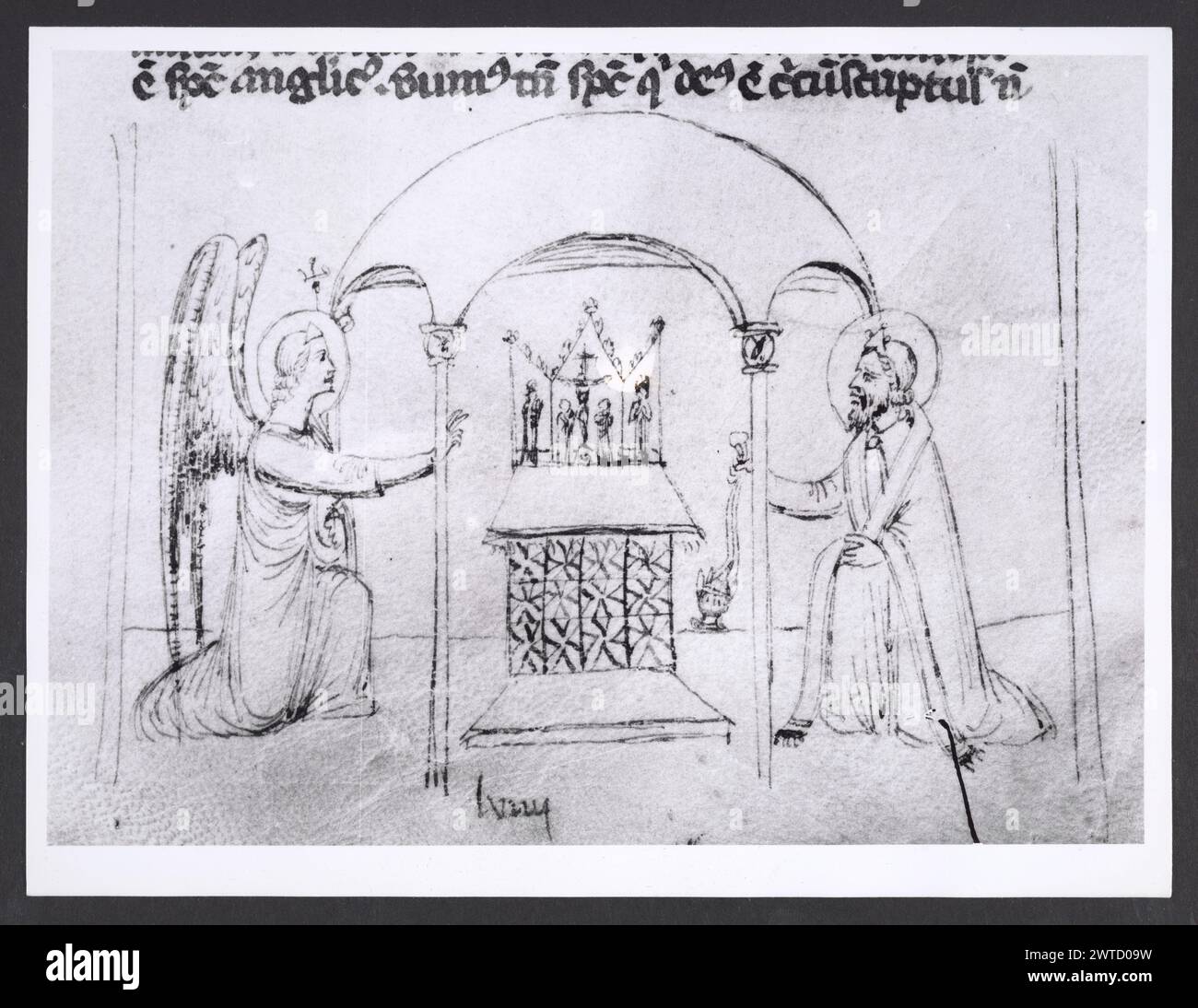 Emilia-Romagna Forli Cesena Biblioteca Comunale16. Hutzel, Max. 1960-1990 .. Mittelalter: Manuskripte: 1) Laurentius Rusius: 'De cura equorum' (15. Jahrhundert) BCM S.XXVI.2 2) Paolo Veneto: 'Geschichte der Ursprünge der Welt durch Heinrich VII.' (14. Jahrhundert) BCM S.XI.5 3) S. Isidorus: Etymologien (Ende des 8. bis Anfang des 9. Jahrhunderts) BCM S.XXI.5 4) Evangeliumsbuch (Evangeliario), Griechisch (10. Jahrhundert) BCM D.XXVII.4 5) Pentateuch, Propheten und Hagiographien, Hebräisch (1348) BCM S.XXIX.1 6) Somnium Scipionis, Sonstiges. (14.-15. Jahrhundert) BCM S.XII.6 7) Boethius: "De Consolatione Philosophie" (14. Jahrhundert) v. Chr Stockfoto