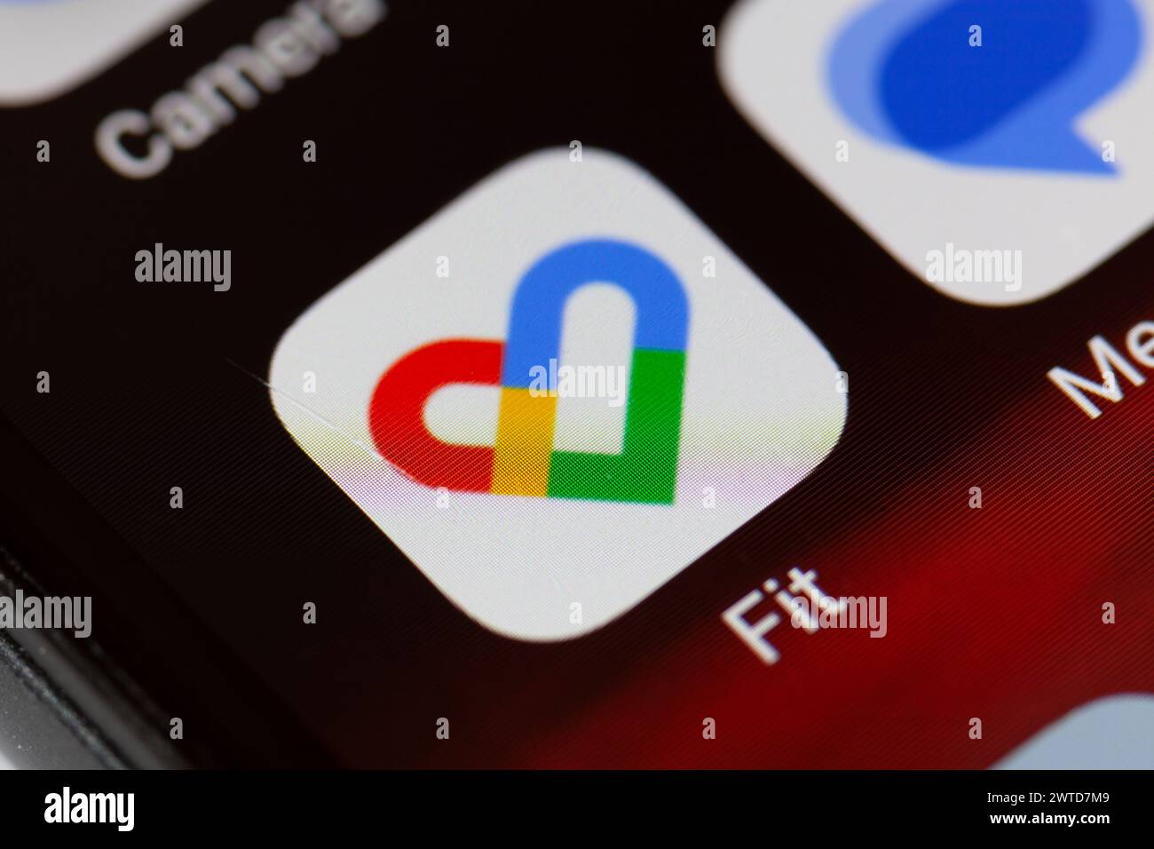 Google Fit App-Symbol auf dem Mobiltelefon Stockfoto
