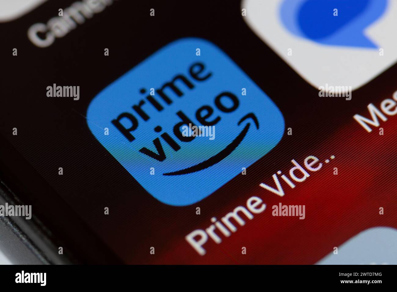 Amazon Prime Video App-Symbol auf dem Mobiltelefon Stockfoto