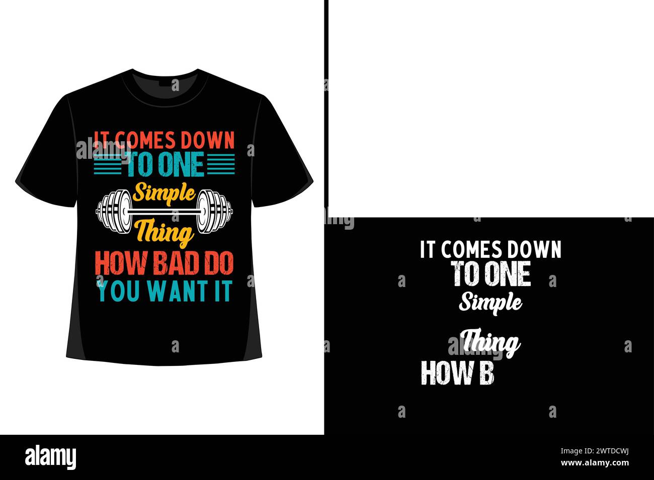 Gym Workout T-Shirt Design Stock Vektor