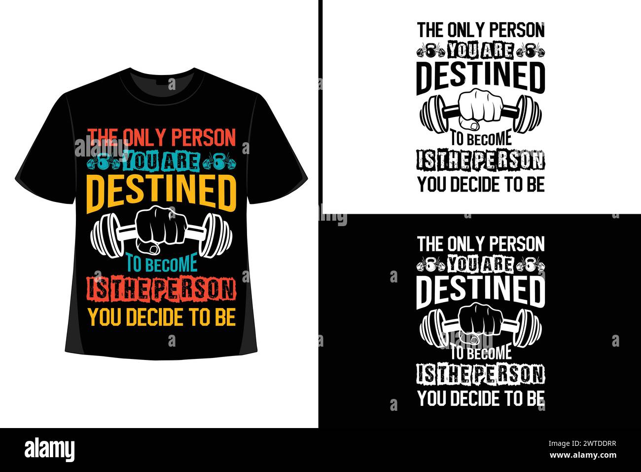 Gym Workout T-Shirt Design Stock Vektor