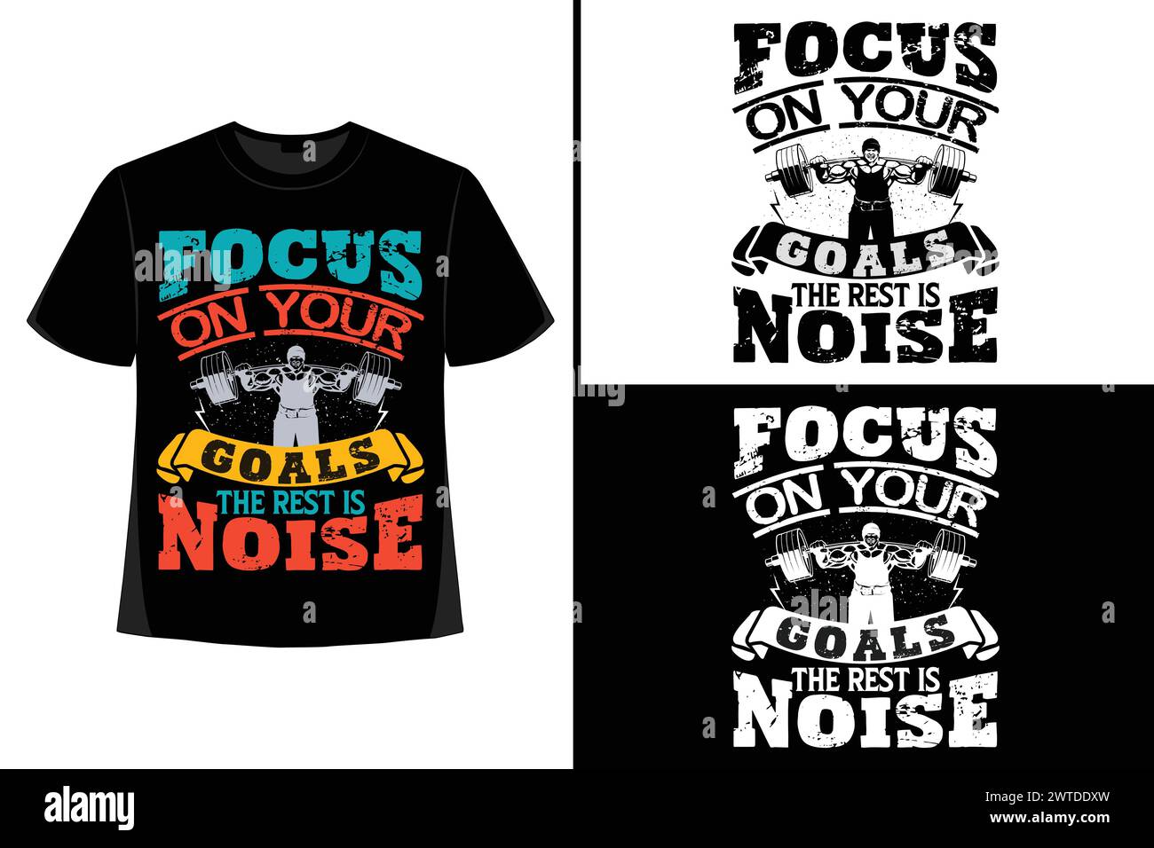 Gym Workout T-Shirt Design Stock Vektor