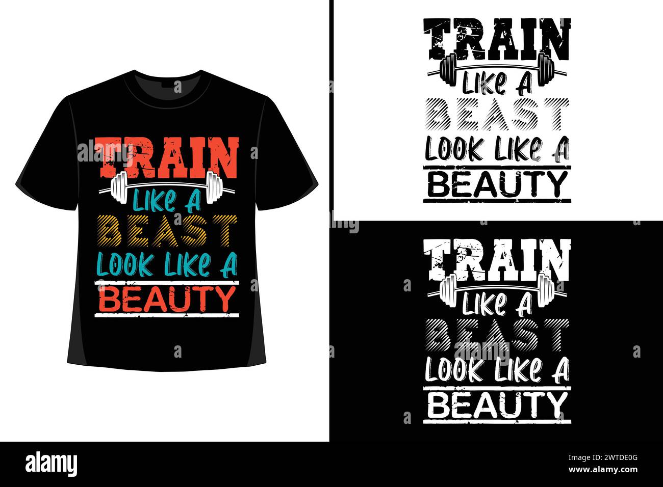 Gym Workout T-Shirt Design Stock Vektor