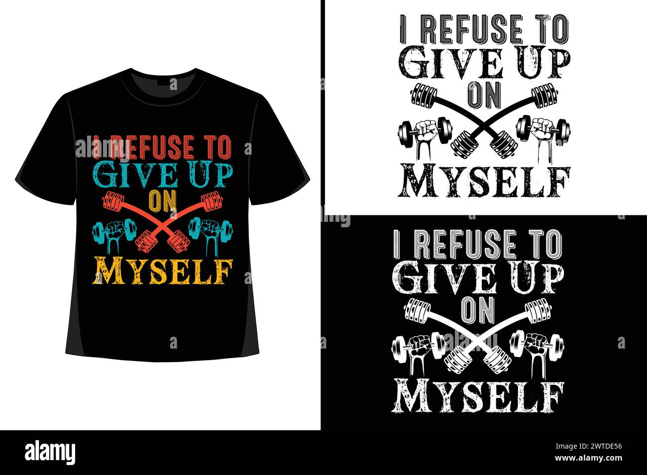 Gym Workout T-Shirt Design Stock Vektor