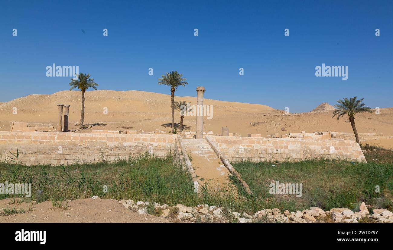 Ägypten, Sakkara, der Tempel im Unas-Tal, 2023. Stockfoto