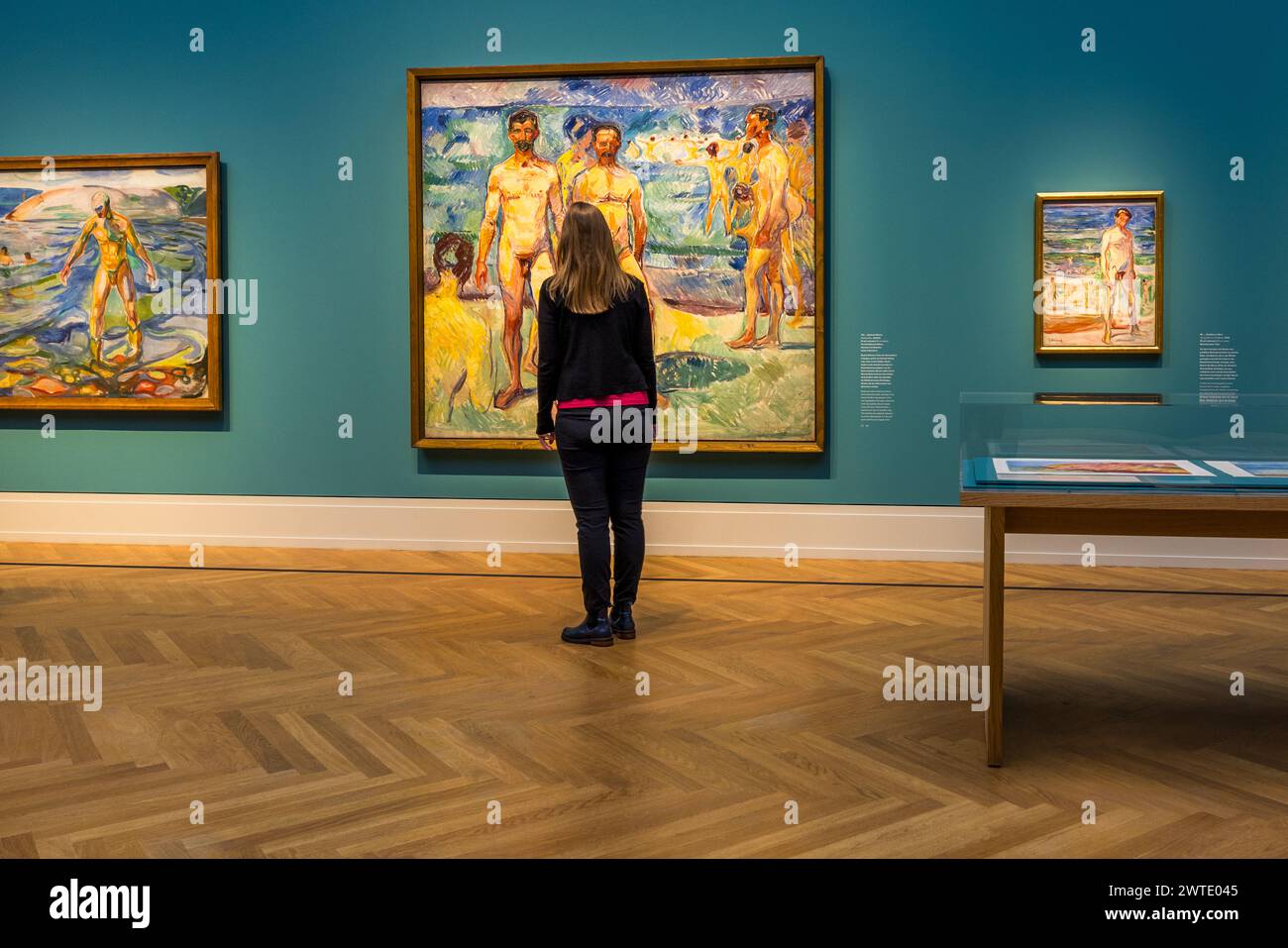 Edvard Munch Ausstellung im Museum Barberini. Potsdam, Brandenburg, Brandenburg, Deutschland Stockfoto