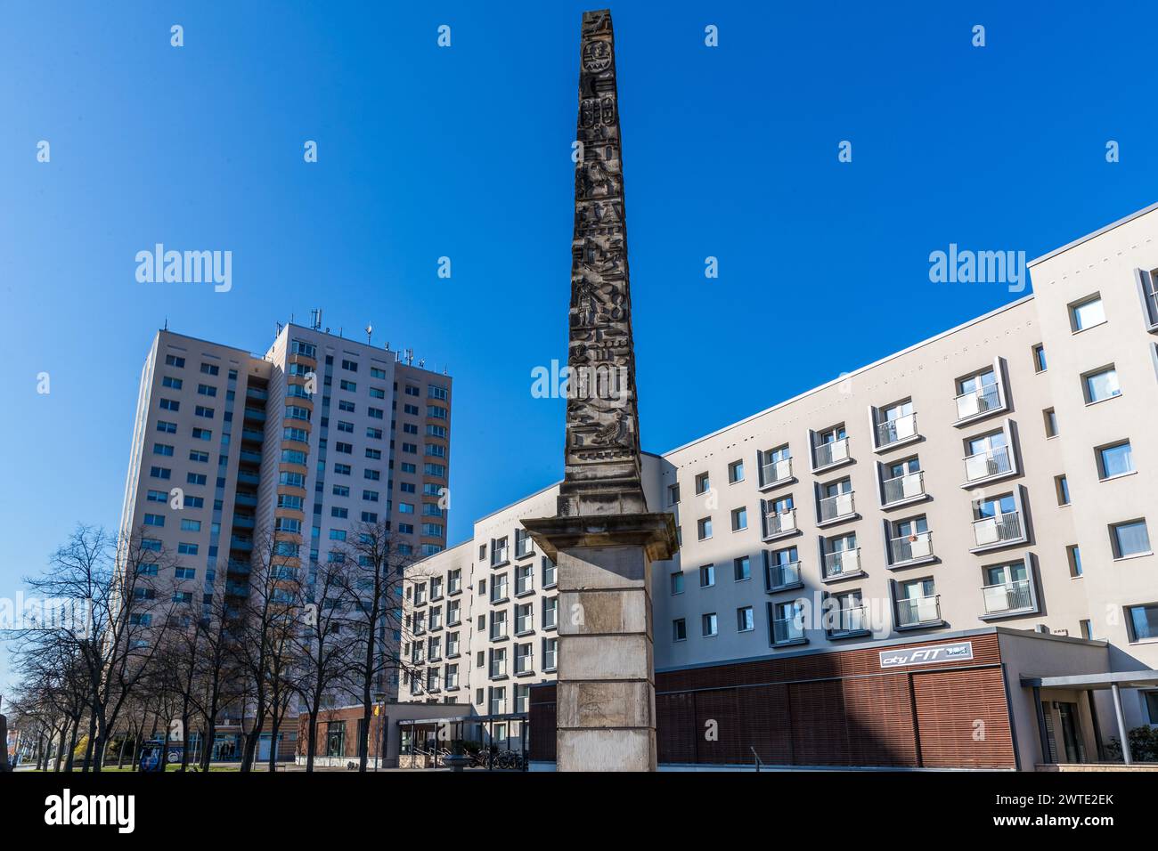 Obelisk des Neustädter Tors, Potsdam, Brandenburg, Deutschland Stockfoto