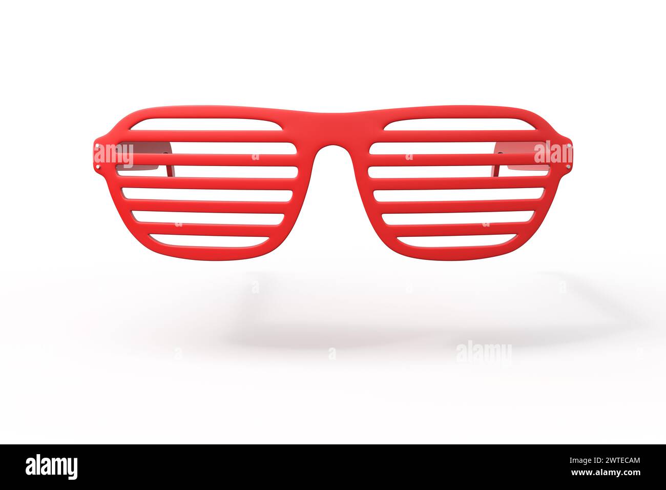 Isolierte rote Blenden auf einem weißen Hintergrund Stockfoto