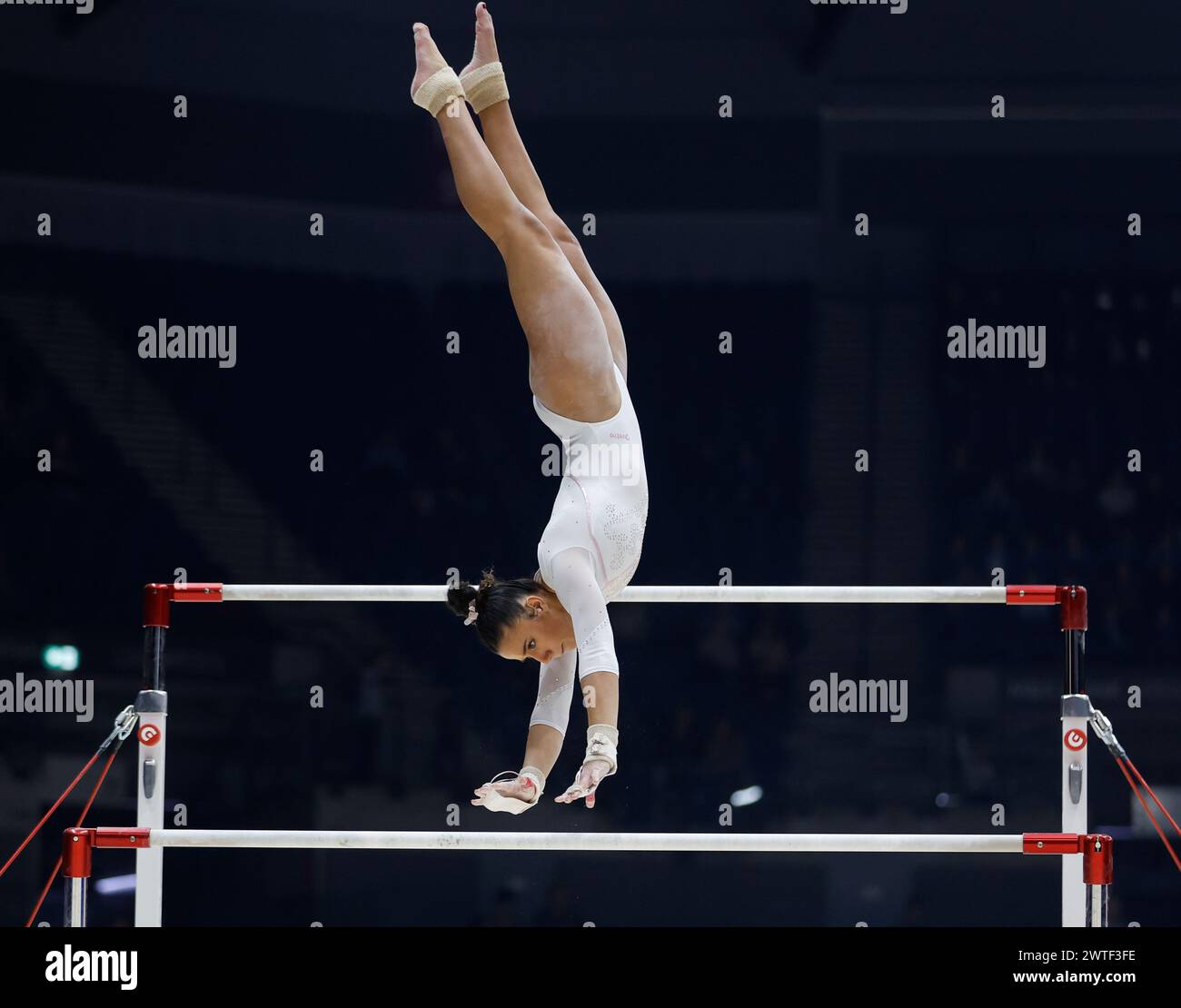 17. März 2024, M&amp;S Bank Arena, Liverpool, England; British Gymnastics Championships Day 4; Women's Apparate Final Uneven Bars – Amelie Morgan Stockfoto