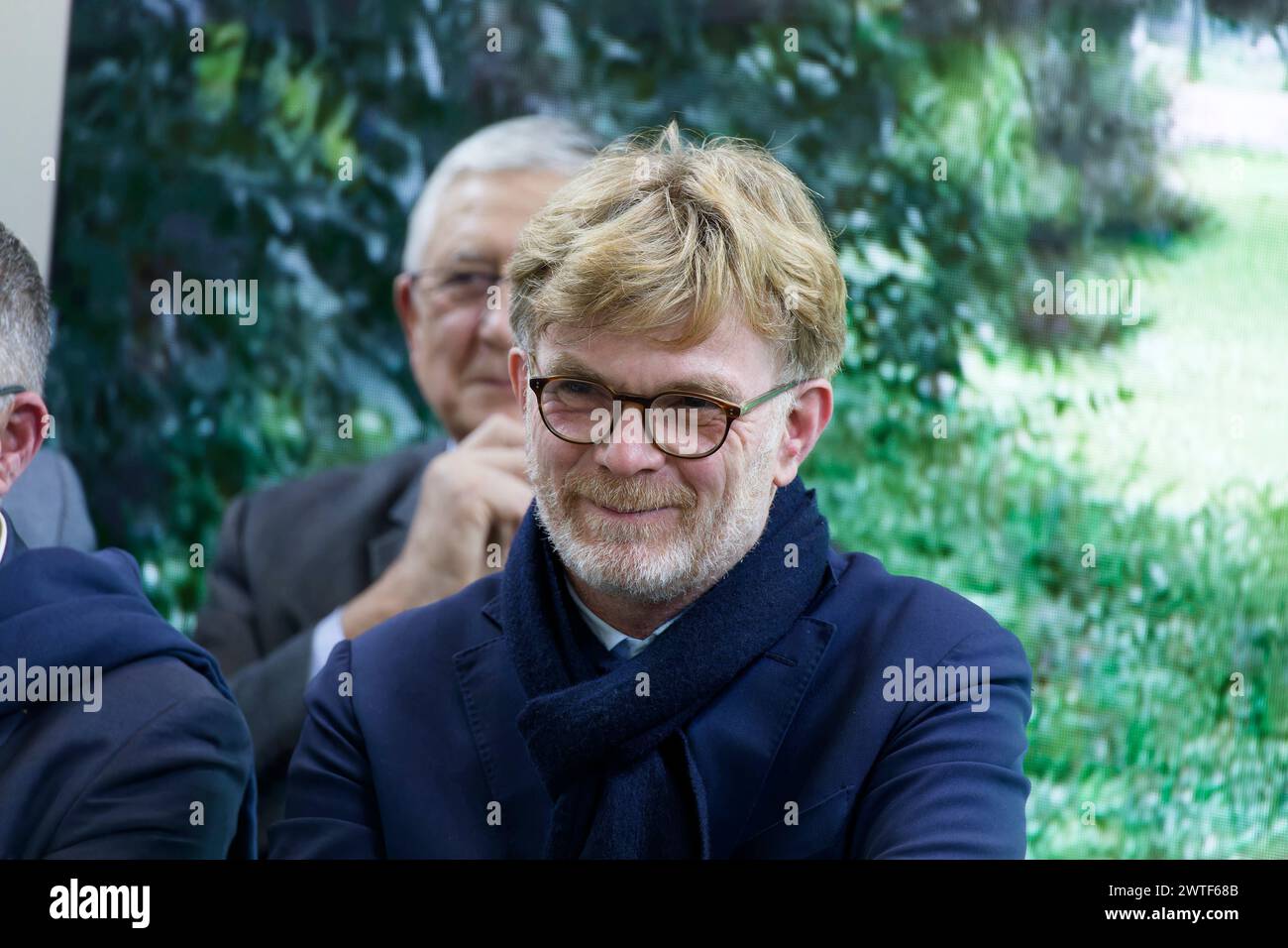 Paris, Frankreich. März 2024. Landwirtschaftsminister Marc Fesneau besucht die 60. Internationale Landwirtschaftsmesse im Messezentrum in Paris. Stockfoto