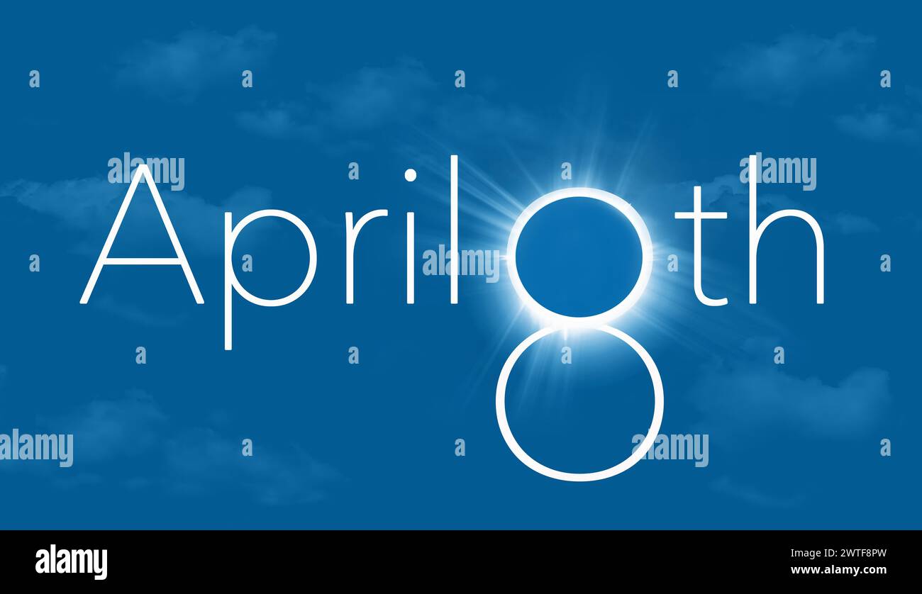 Art to Preview the Total Solar Eclipse in the USA, 8. April 2024. Dies