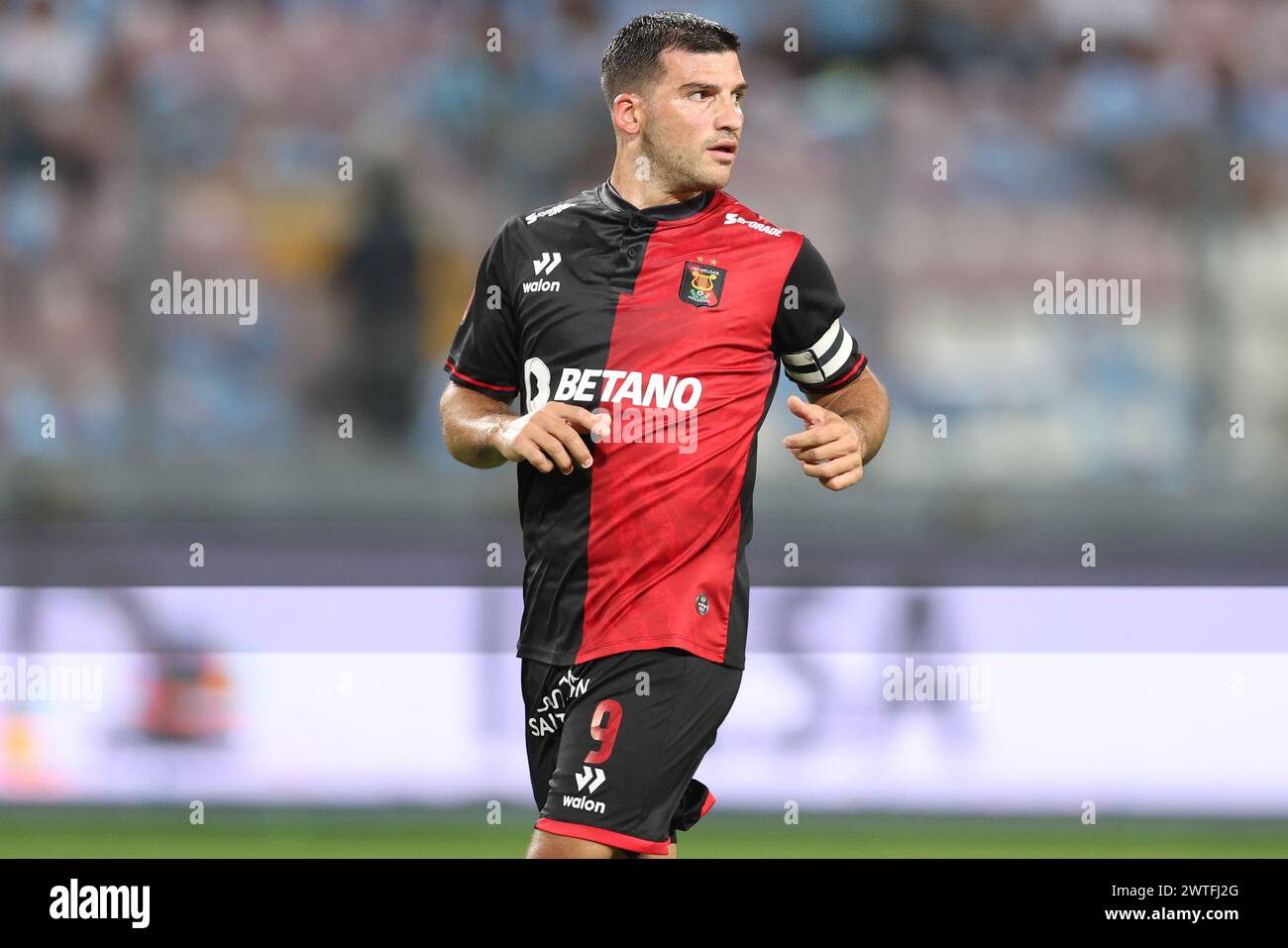 Lima, Peru. März 2024. Bernardo Cuesta of Melgar spielte während des Torneo Apertura Liga 1 Apuesta Total 2024 Spiel, Datum 8 zwischen Sporting Cristal und FBC Melgar am 14. März 2024 im Estadio Nacional de Peru in Lima, Peru. (Foto: Miguel Marrufo/PRESSINPHOTO) Credit: PRESSINPHOTO SPORTS AGENCY/Alamy Live News Stockfoto