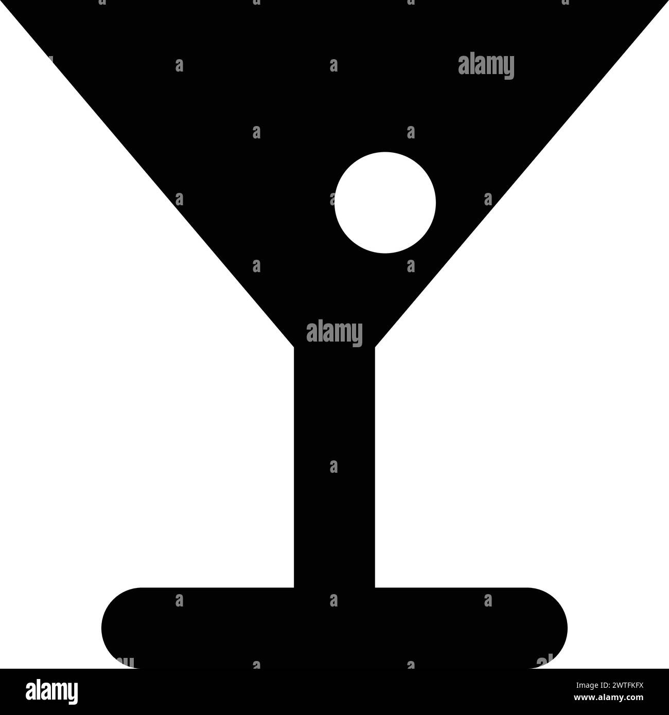 Internationales Barschild, Aiga, Getränkebar-Symbol - Getränkebar-Symbol - Symbol für Alkohol - Barschild Stock Vektor