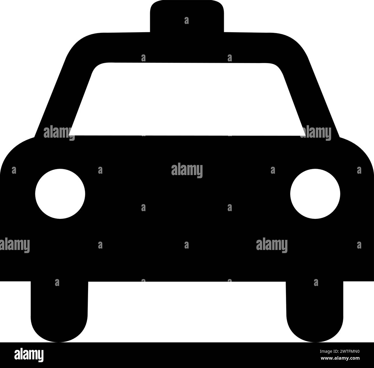 Offizielles aiga Taxi-Symbol. Auto. Vektorsymbol isoliert auf weißem Hintergrund. Stock Vektor