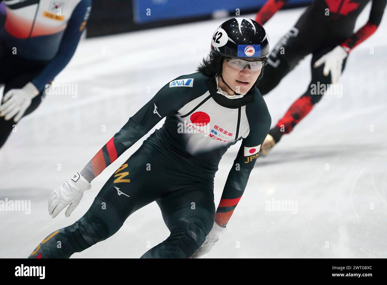 Kosei HAYASHI (JPN) im Viertelfinale 1500 m Männer während der ISU Kurzstreckenweltmeisterschaft 2024 am 15. März 2024 in Ahoy, Rotterdam, Niederlande Credit: SCS/Soenar Chamid/AFLO/Alamy Live News Stockfoto