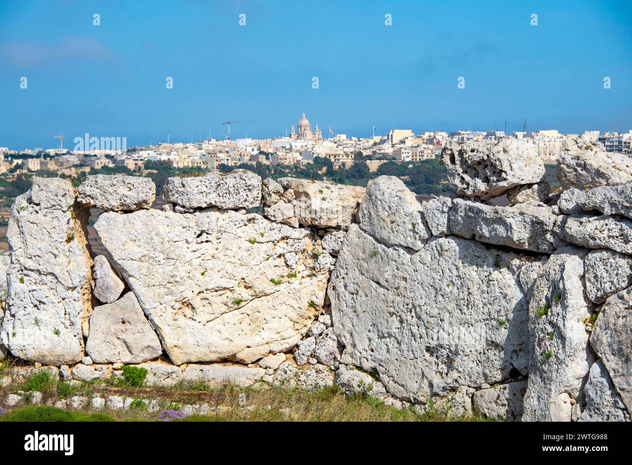 Ggantija Tempel - Gozo - Malta Stockfoto