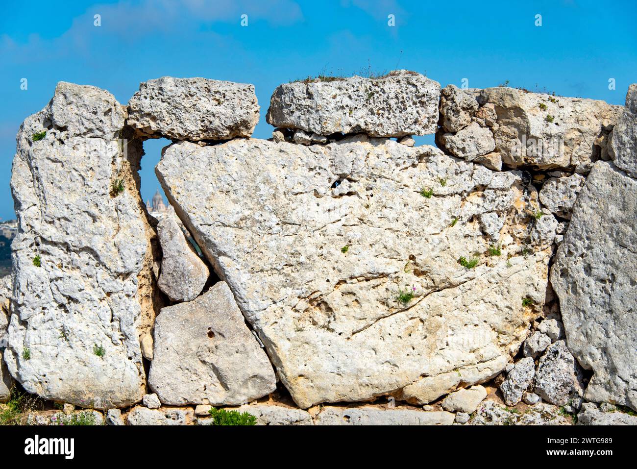 Ggantija Tempel - Gozo - Malta Stockfoto