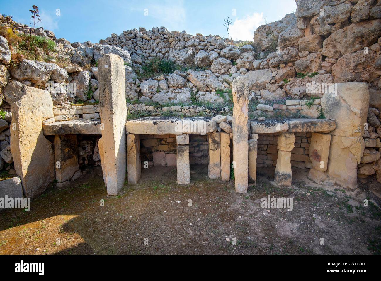 Ggantija Tempel - Gozo - Malta Stockfoto