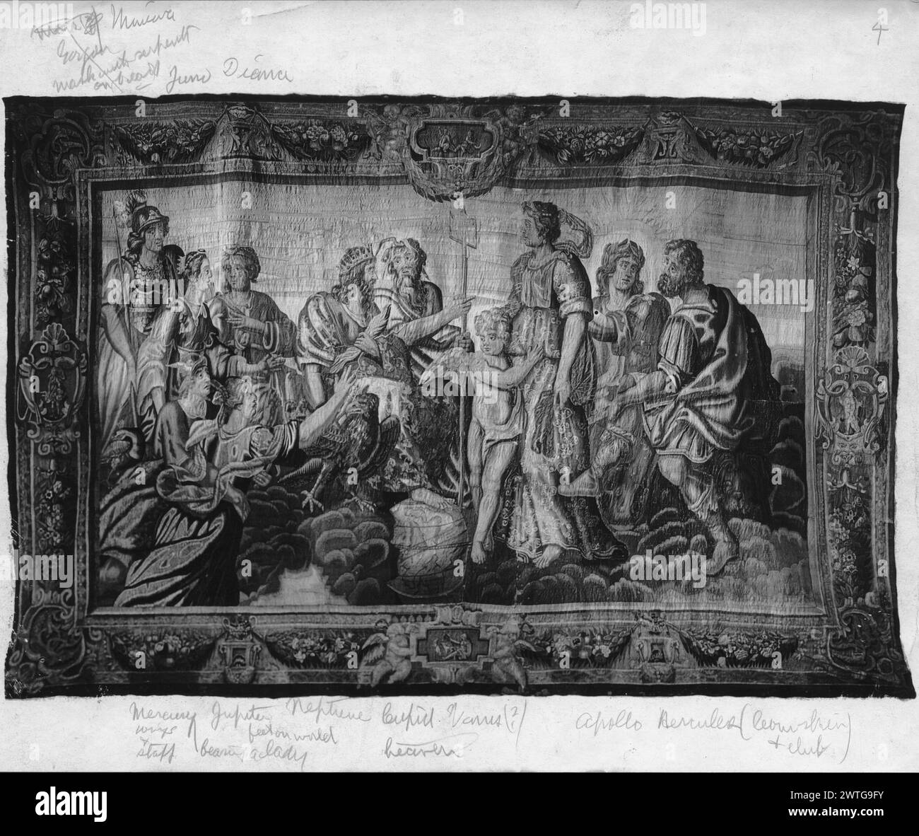 Die Ehe von Cupid und Psyche. Unbekannt ca. 1600-1650 Gobelin Abmessungen: H 10'9' x B 16'10' 10' Gobelin Materialien/Techniken: Unbekannt Kultur: Flämisches Weberzentrum: Brüssel Eigentumsgeschichte: Vereinigte Staaten, New York, Poughkeepsie, Vassar College. Verwandte Arbeiten: Panels im Set: GCPA 0238722-0238728 Stockfoto