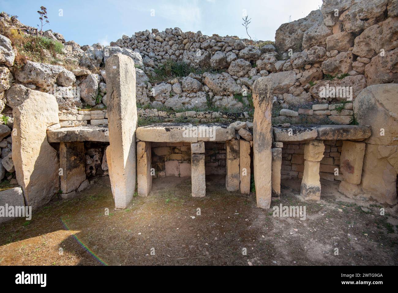 Ggantija Tempel - Gozo - Malta Stockfoto