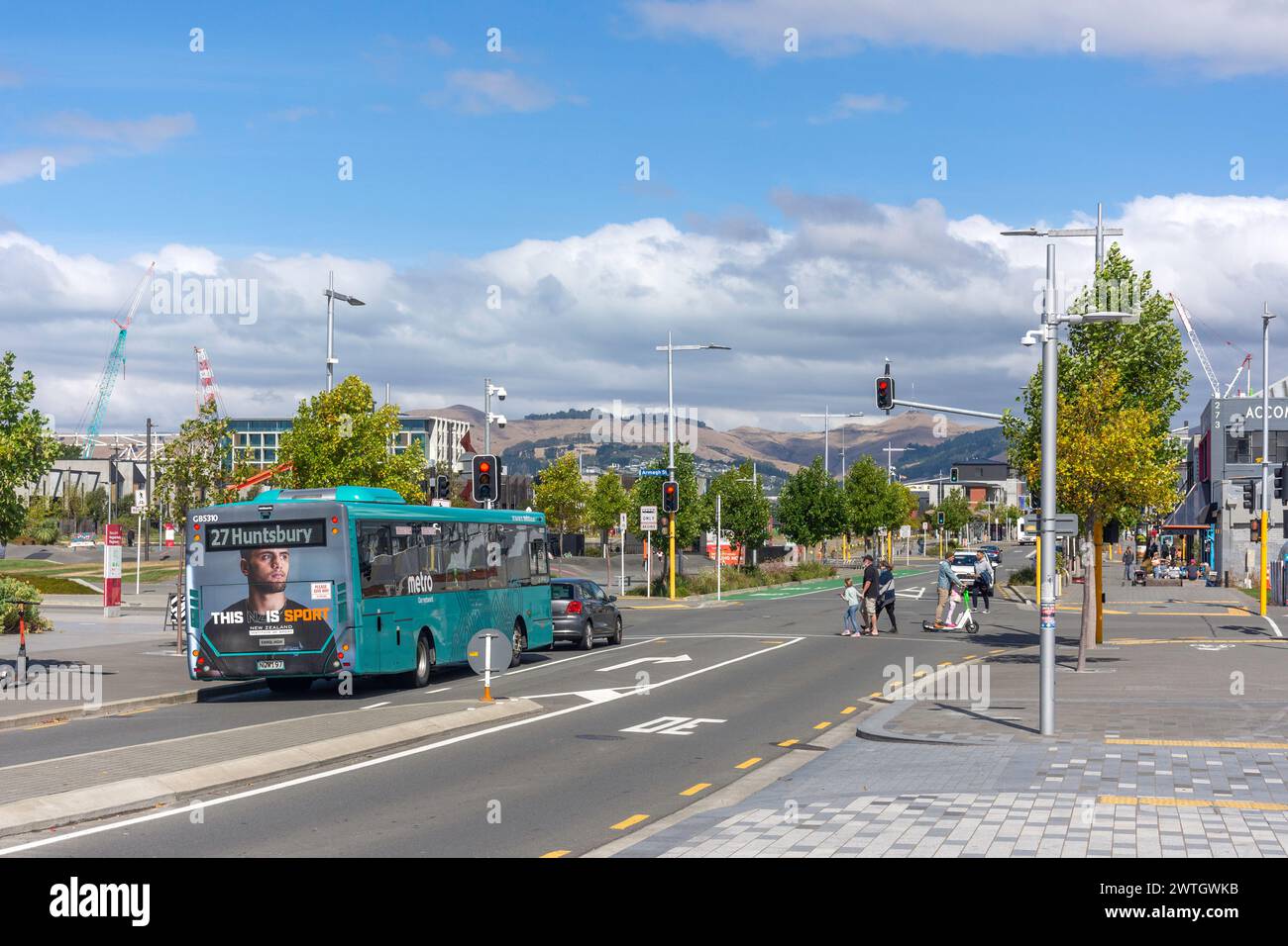 Manchester Street, Christchurch Central, Christchurch, Canterbury, Neuseeland Stockfoto