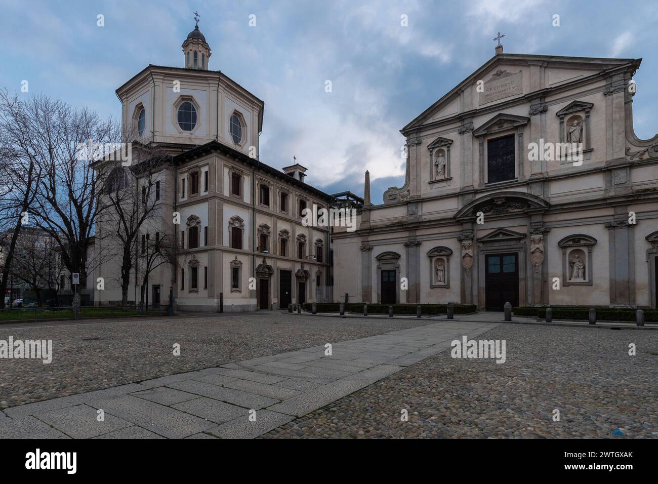 Die Basilica di Santo Stefano Maggiore ist eine Kirche in Mailand. Sie wurde im 5. Jahrhundert gegründet. Ursprünglich beiden Heiligen Zechariah an gewidmet Stockfoto