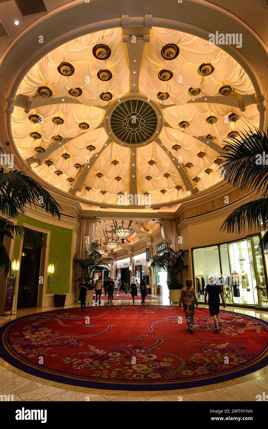 Die luxuriösen Flure des Wynn Las Vegas - Nevada, USA Stockfoto