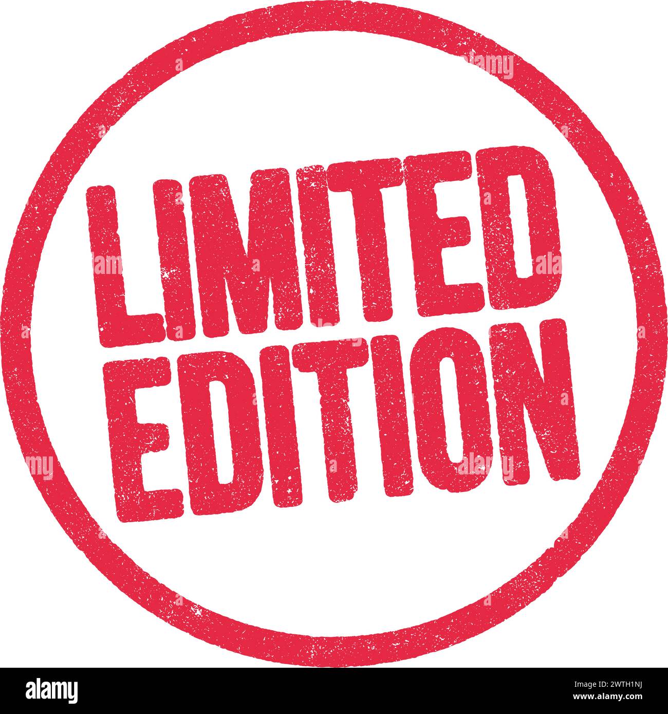 Vektorabbildung des Wortes Limited Edition in rotem Tintenkreisstempel Stock Vektor