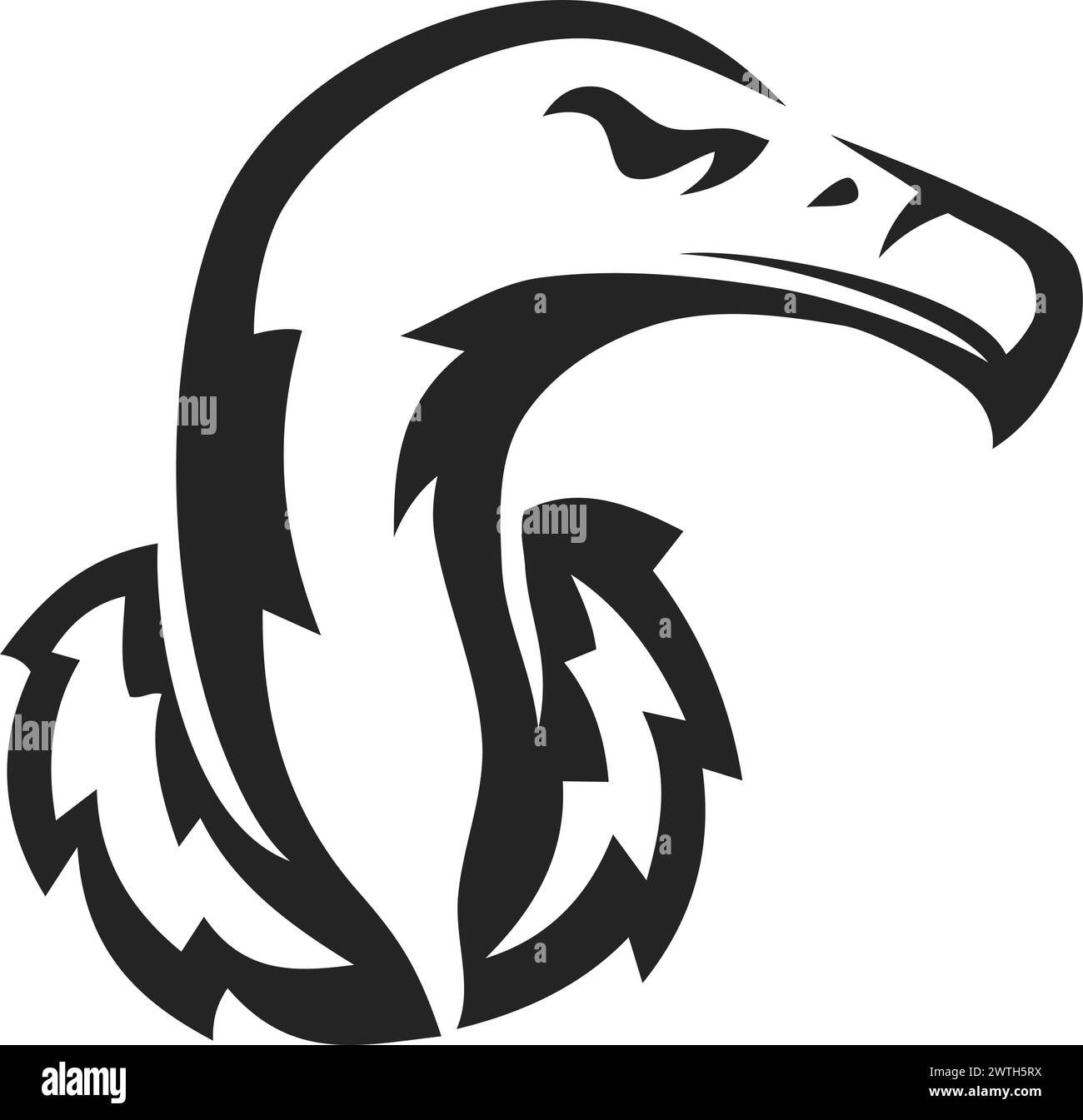 Vorlage „Geier-Tier-Logo“ isoliert. Markenidentität. Symbol abstrakte Vektorgrafik Stock Vektor