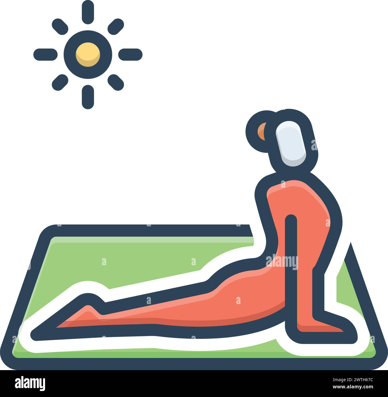 Symbol für Yoga, Summation Stock Vektor