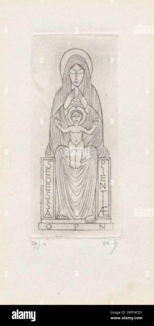 Sedes Sapientiae Arthur Eric Rowton Gill (Brighton, England, 1882 - 1940) Stockfoto