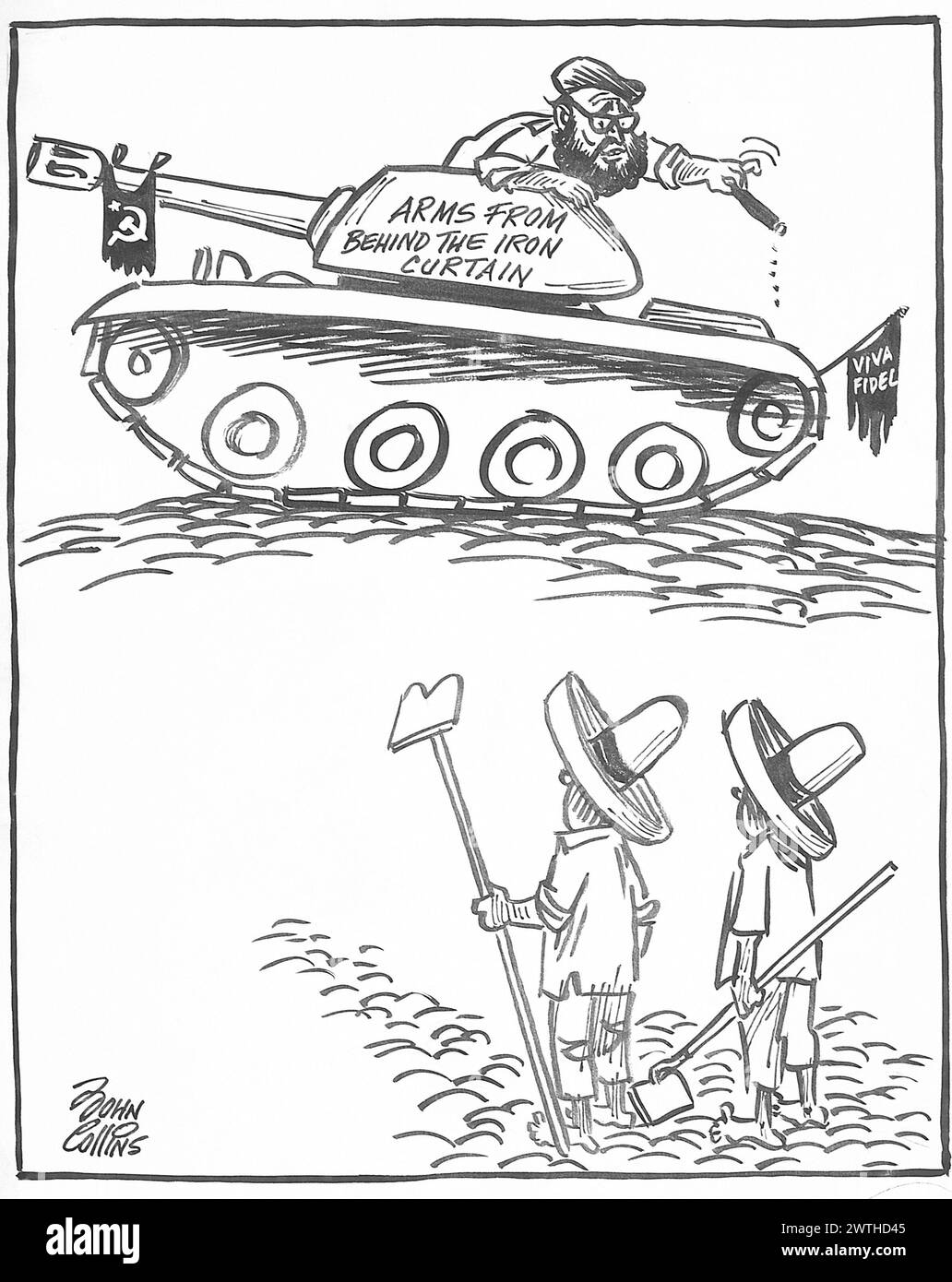 Cartoon – „Wir haben einen etwas anderen Traktor-Deal vereinbart“. John Collins (1917-2007) Stockfoto