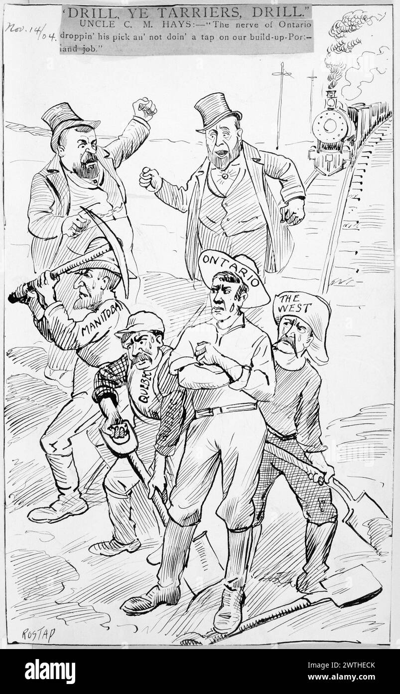 Cartoon - Bohrer, Ye Tarriers, Bohrer Rostap (1866-1949) Stockfoto
