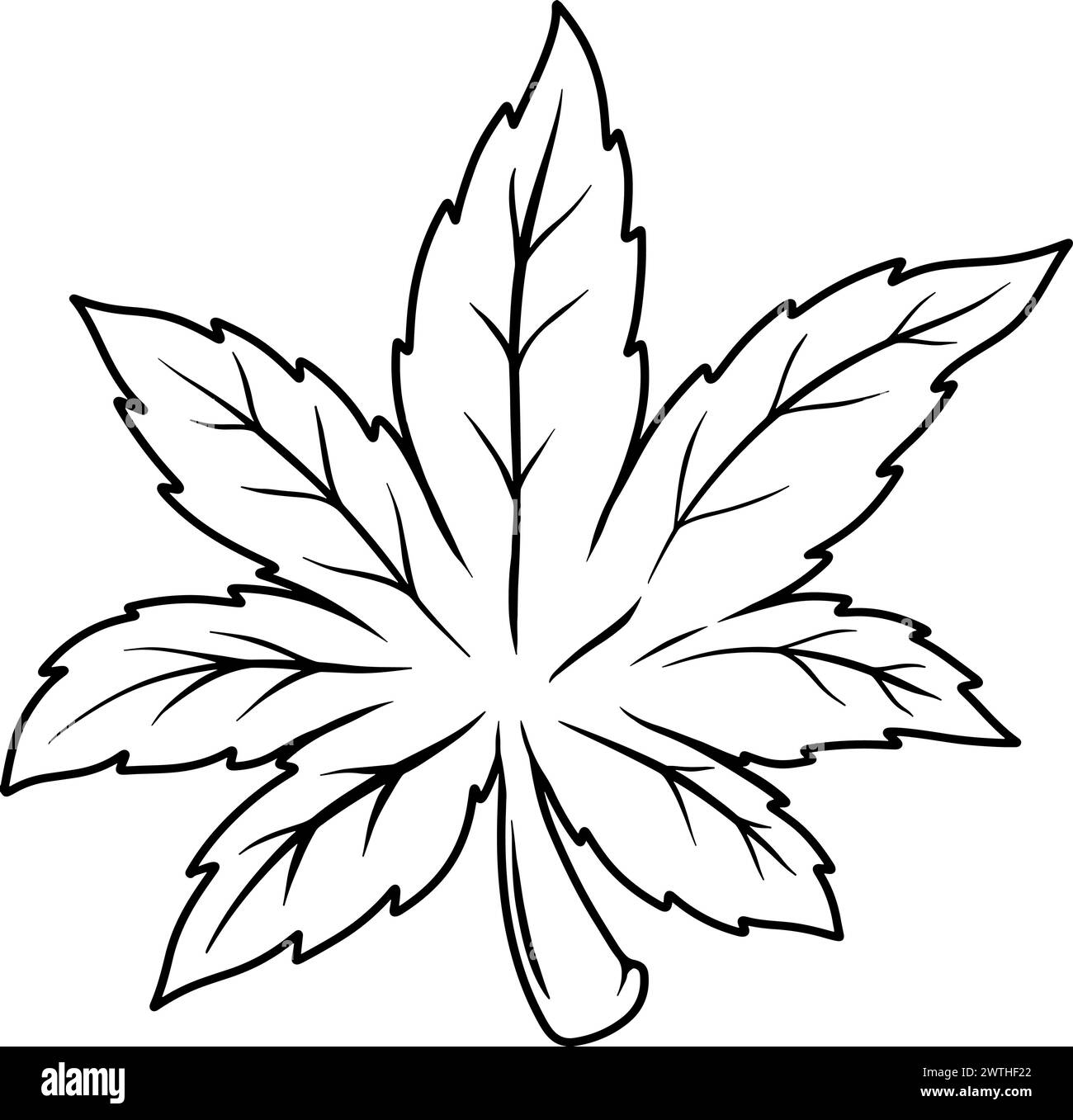 Illustrationen von Cannabisblättern. Designelement für Poster, Karte, Banner, Schild. Vektorabbildung Stock Vektor