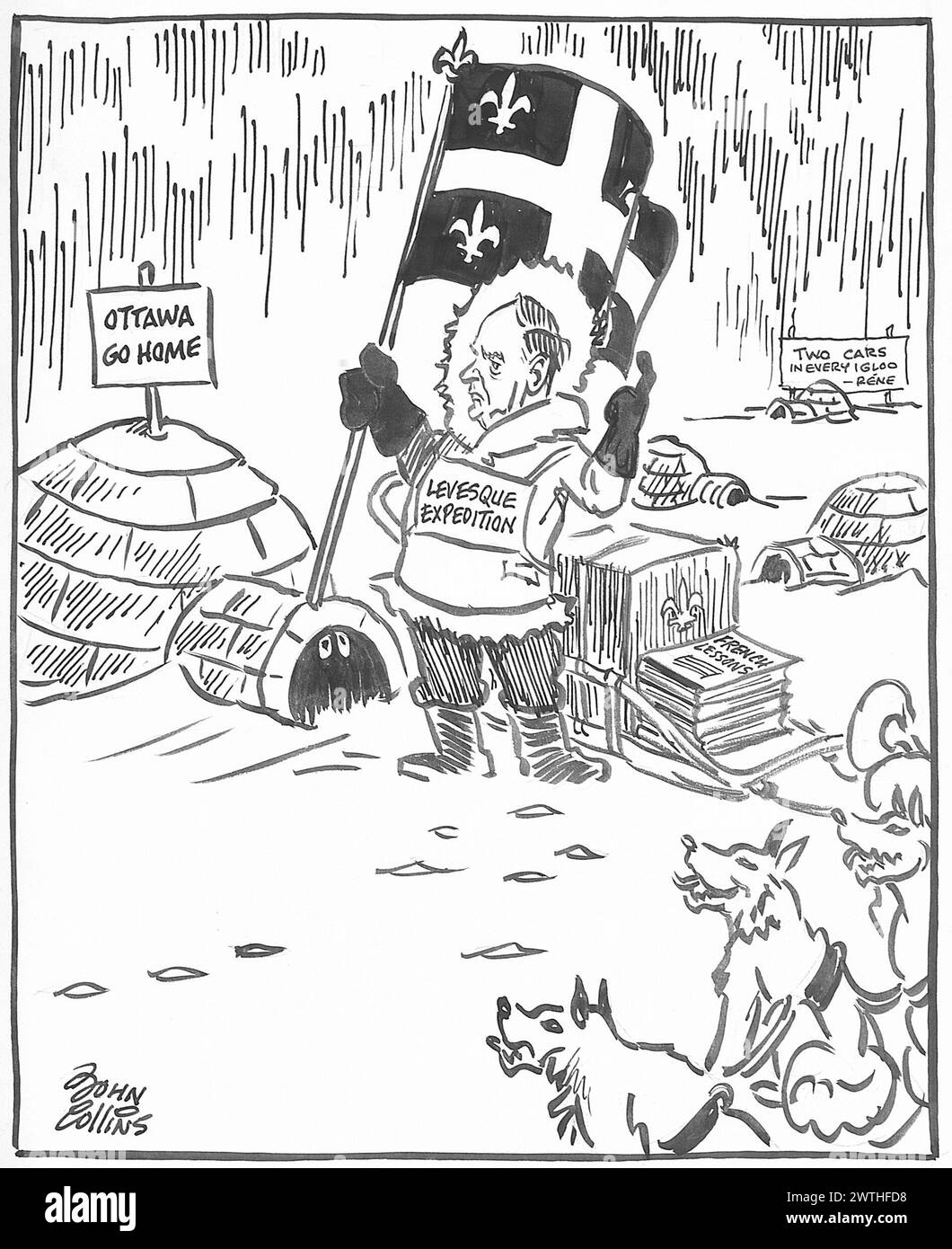Cartoon: Maitres Chez Igloo. John Collins (1917-2007) Stockfoto