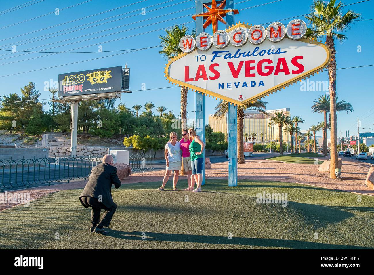 Das berühmte Schild „Welcome to Fabulous Las Vegas“ auf dem Las Vegas Boulevard stammt aus dem Jahr 1959. Stockfoto