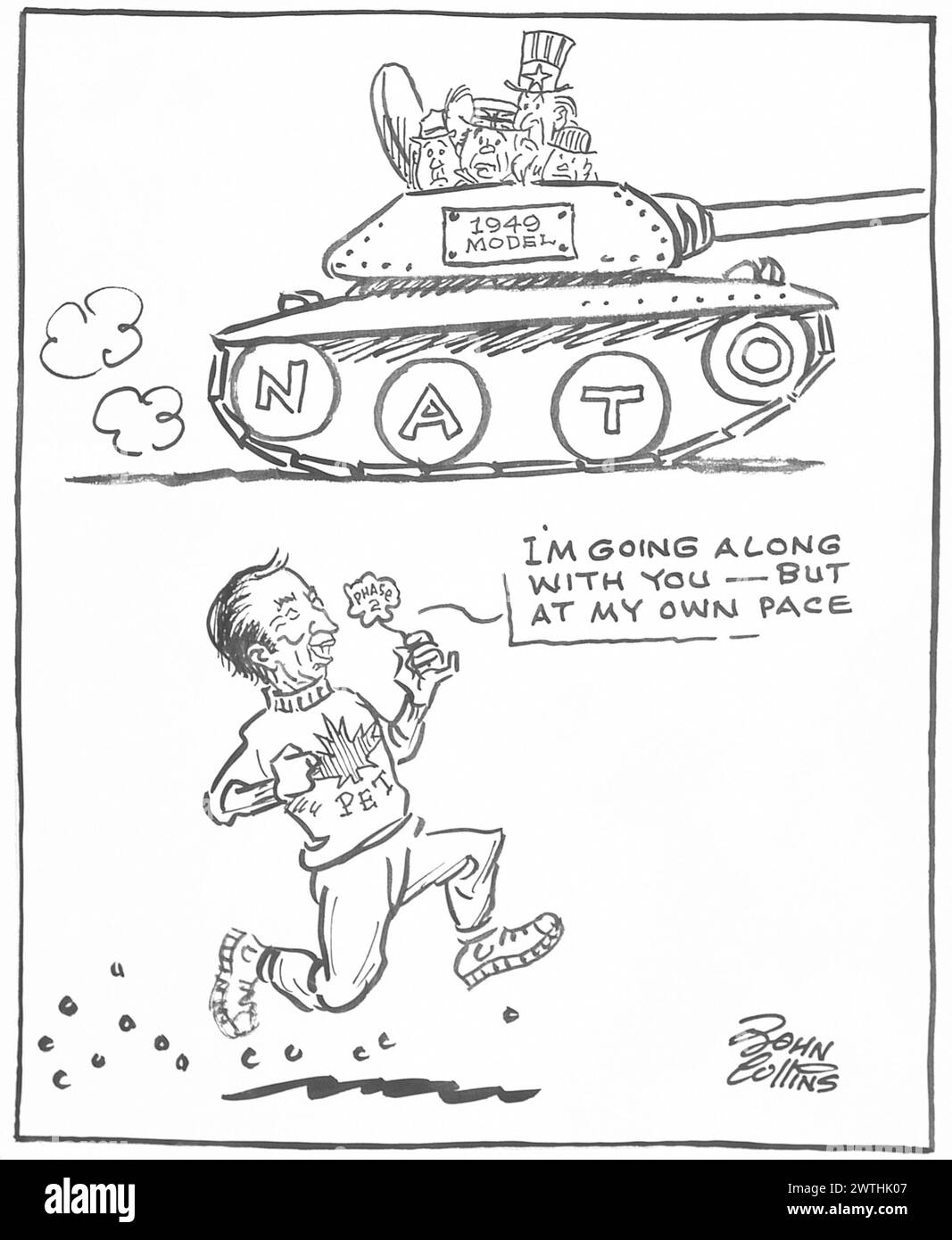 Cartoon - Der Jogger. John Collins (1917-2007) Stockfoto