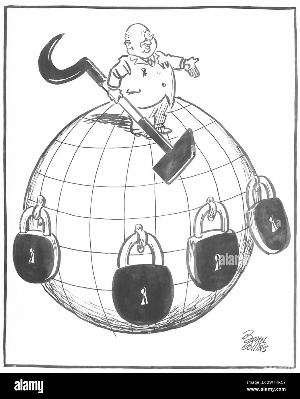 Cartoon - „Ich habe einen Schlüssel, der zu allem passt. John Collins (1917-2007) Stockfoto