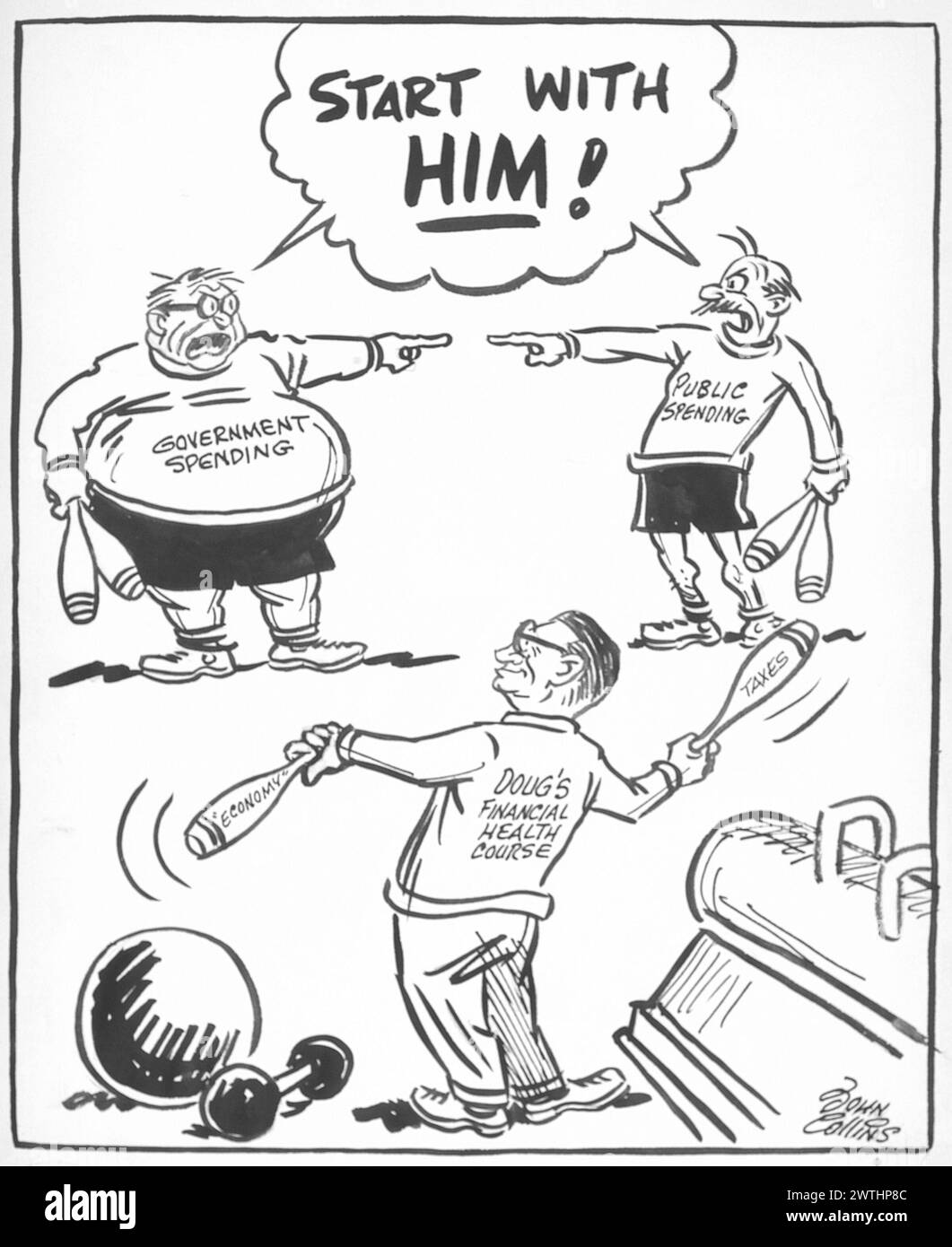 Cartoon - Diese Anti-Inflation Reducing Class. John Collins (1917-2007) Stockfoto