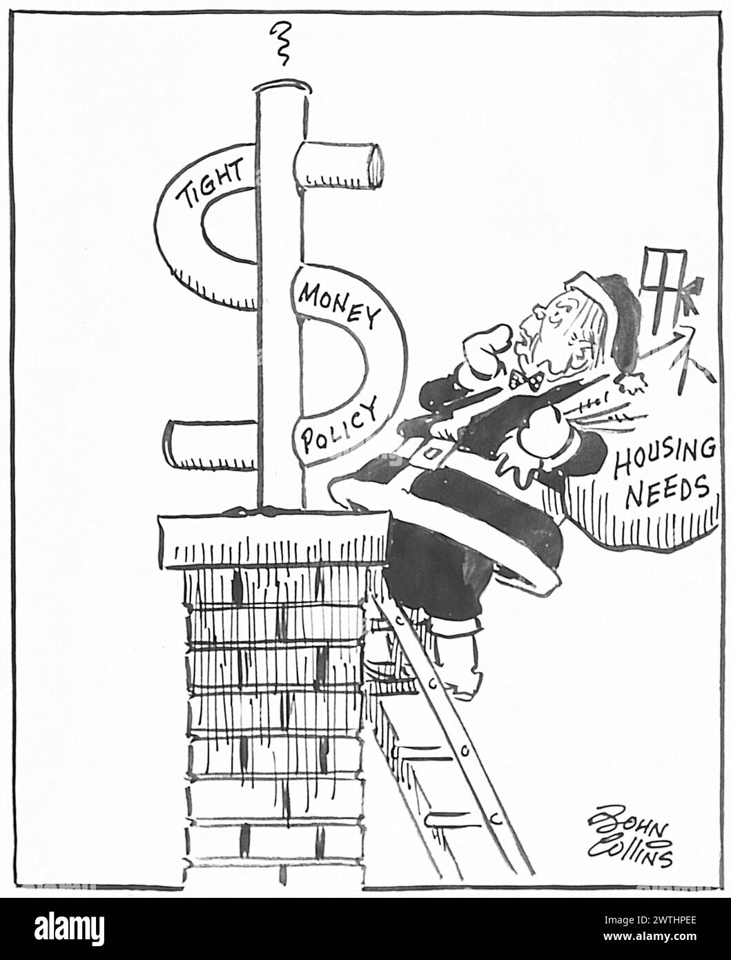 Cartoon - Der Ottawa Chimney. John Collins (1917-2007) Stockfoto