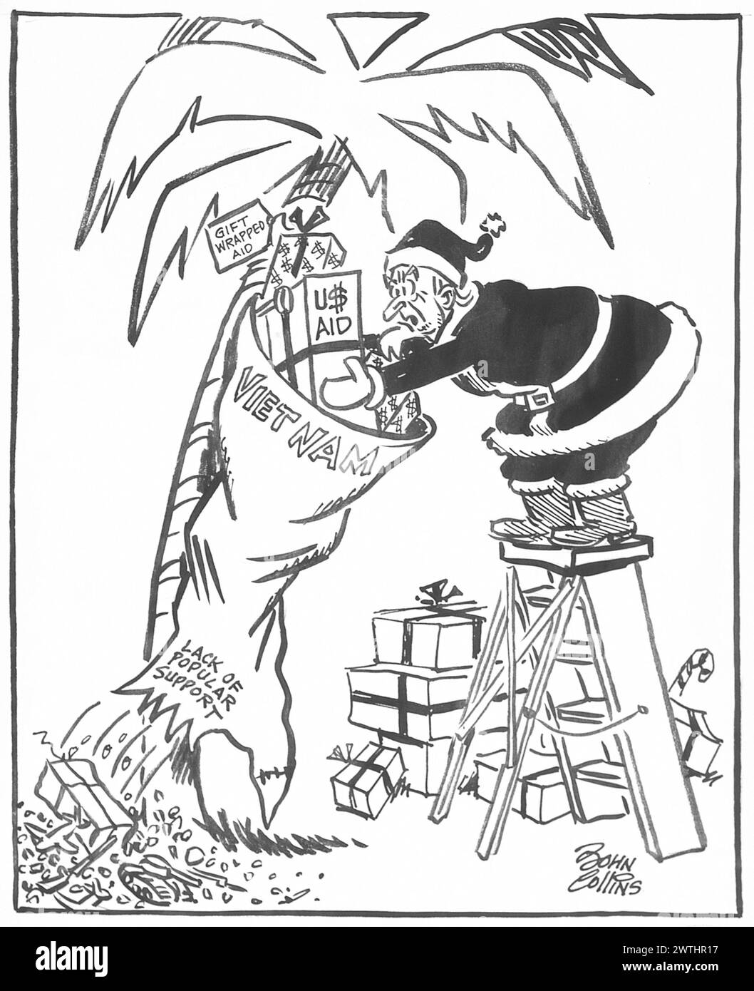 Cartoon - Achillessehne. John Collins (1917-2007) Stockfoto