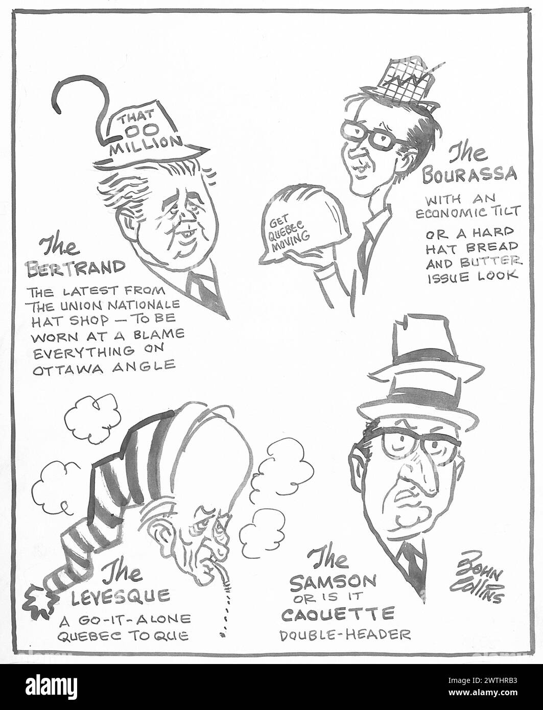 Cartoon - in ihren Oster-Hauben. John Collins (1917-2007) Stockfoto